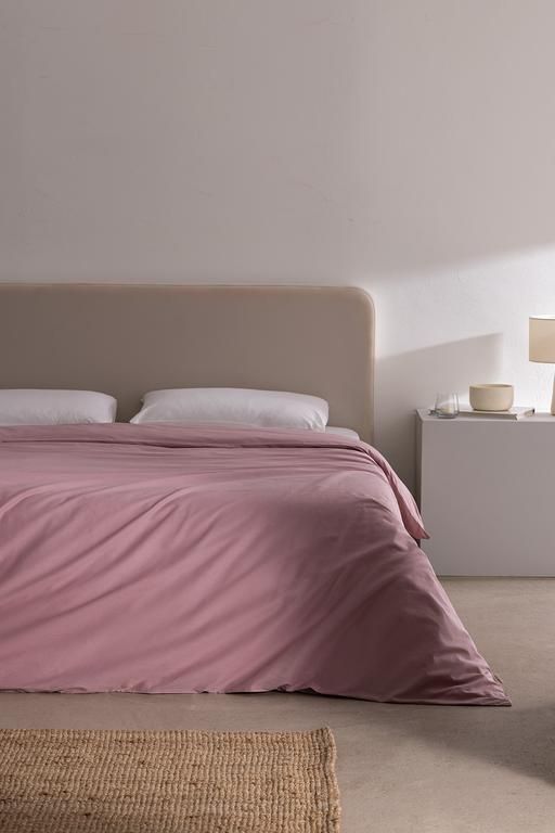 Manon Double 100% Cotton Ranforce Plain Duvet Cover - Rose Dry 8684427057063