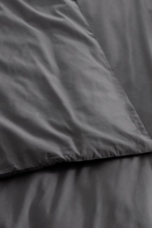 Manon Double 100% Cotton Ranforce Flat Duvet Cover - Anthracite 8684427057001