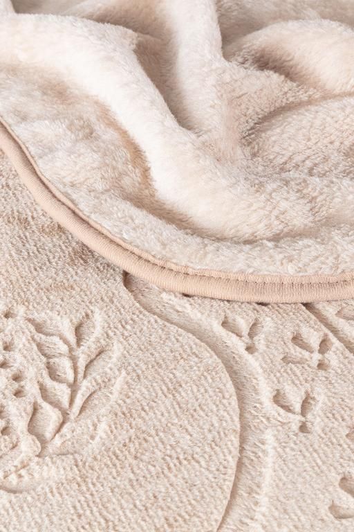 Rochelle Mink Emboss Double Blanket - Beige 8680044935272