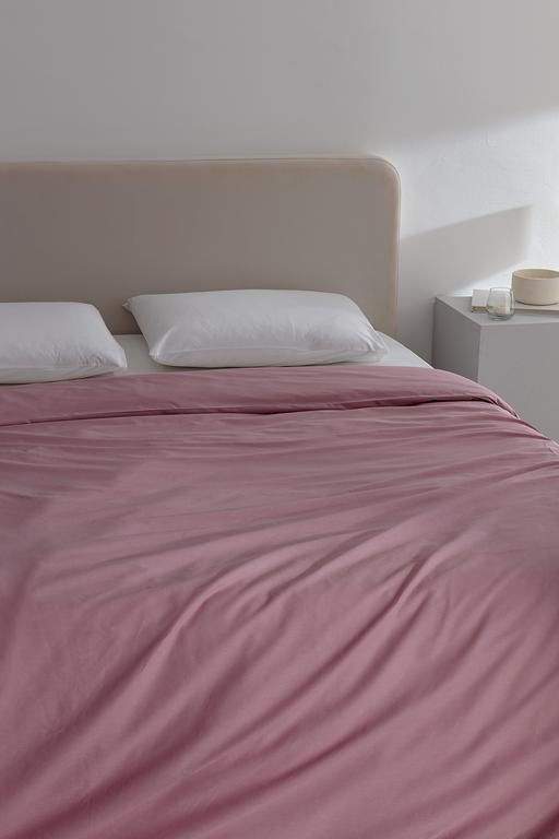 Manon Double 100% Cotton Ranforce Plain Duvet Cover - Rose Dry 8684427057063