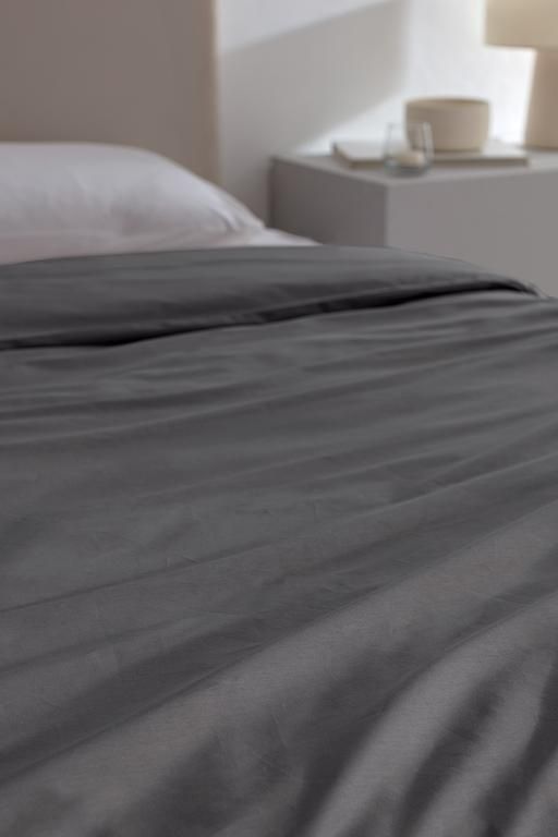 Manon Double 100% Cotton Ranforce Flat Duvet Cover - Anthracite 8684427057001