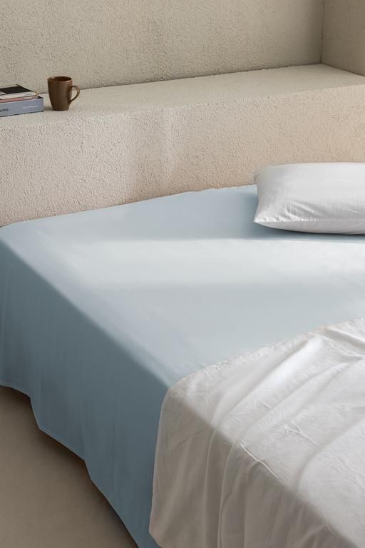 Manon Double 100% Cotton Ranforce Fitted Sheet - Blue 8684427058701