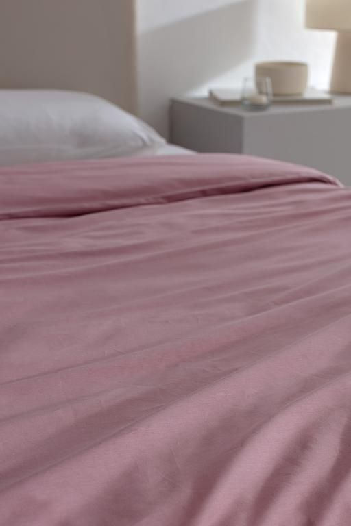 Manon Double 100% Cotton Ranforce Plain Duvet Cover - Rose Dry 8684427057063