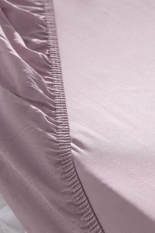 Manon Single 100% Cotton Elastic Ranforce Fitted Sheet - Rose Dried 8684427038284