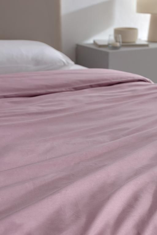 Manon King Size 100% Cotton Ranforce Plain Duvet Cover - Light Purple 8684427061350