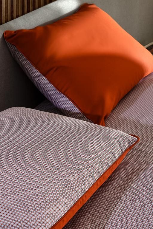 Delit Double 100% Cotton Printed Sateen Duvet Cover Set - Orange 8684427109717