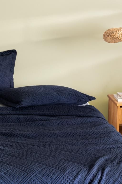 Triangle Double Bedspread - Navy Blue 8684427017197