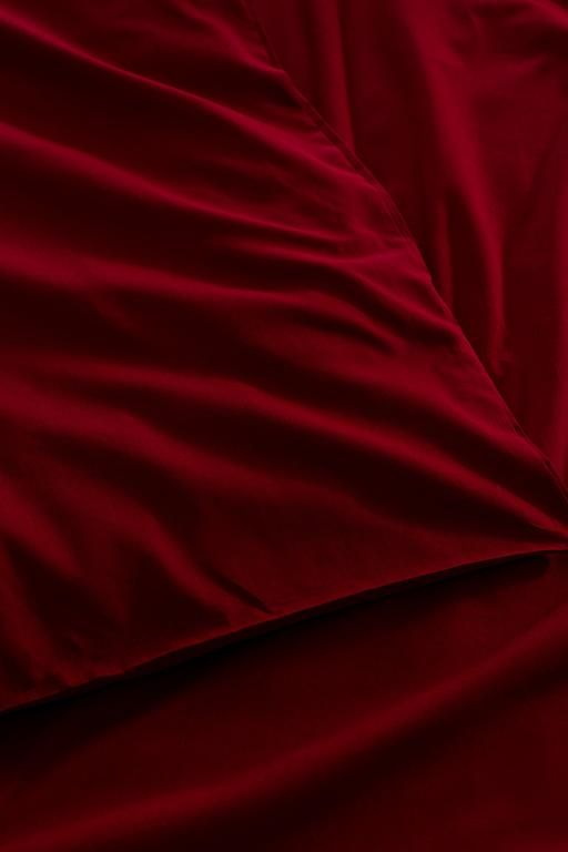 Manon King Size 100% Cotton Ranforce Flat Duvet Cover - Red 8684427057155