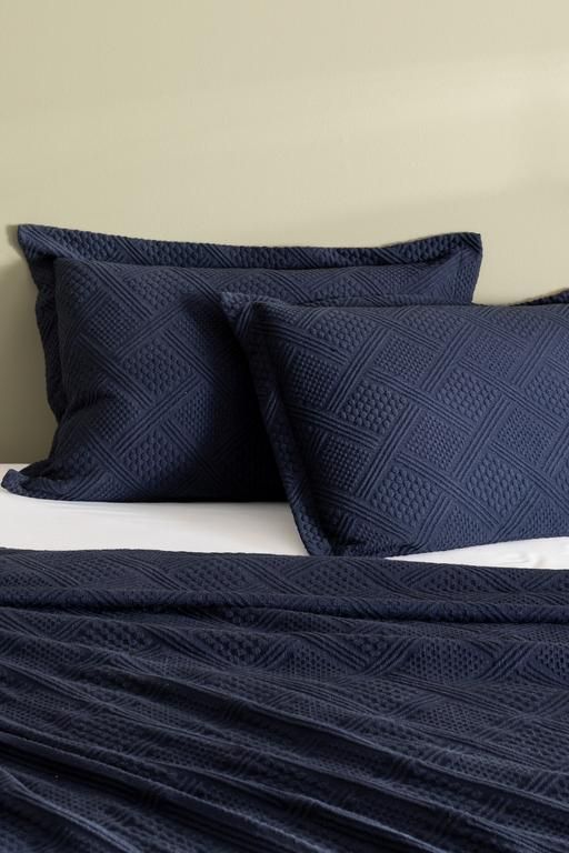 Triangle Double Bedspread - Navy Blue 8684427017197