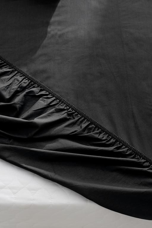 Manon Single 100% Cotton Ranforce Fitted Sheet - Black 8684427057711